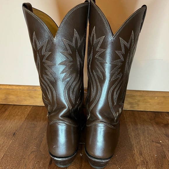 Nocona vintage brown cowboy boots size 9.5 Women’s 9 1/2 S91 - Picture 7 of 16